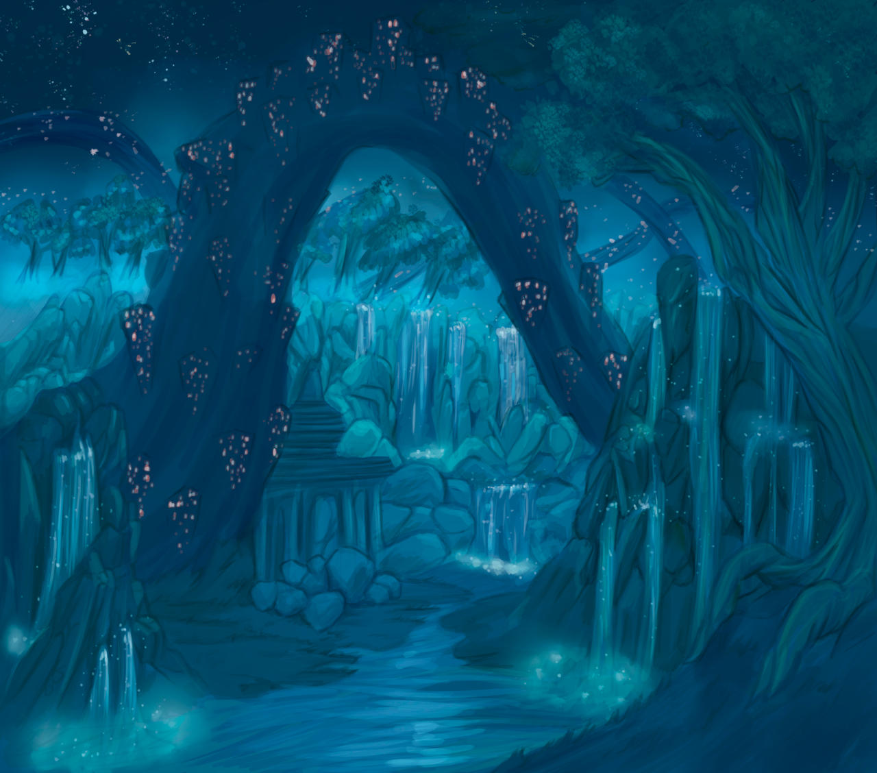 Waterfalls by aileri on DeviantArt