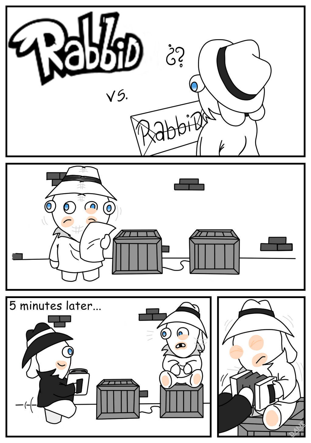 Rabbids Vs Rabbits Deviantart Rabbid vs. Rabbid 1 by GarfieldXRabbid on DeviantArt