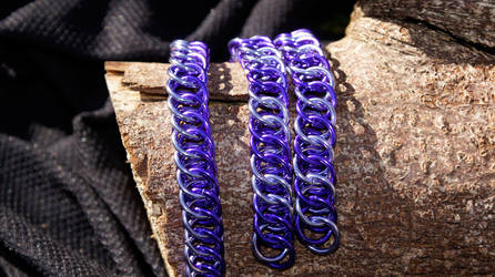 Maille jewellery: half persian 4 in 1 - 2 colours