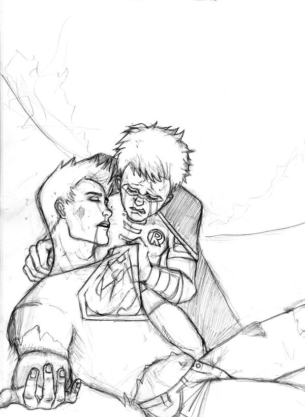 Superboy's Death -sketch-