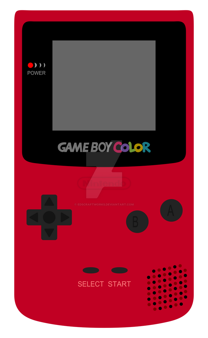 Nintendo Gameboy Color Red Game Boy-Red by EdsCraftworks on DeviantArt