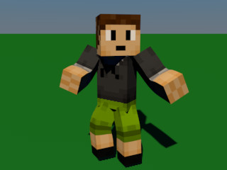 Steve Minecraft with cinema 4D