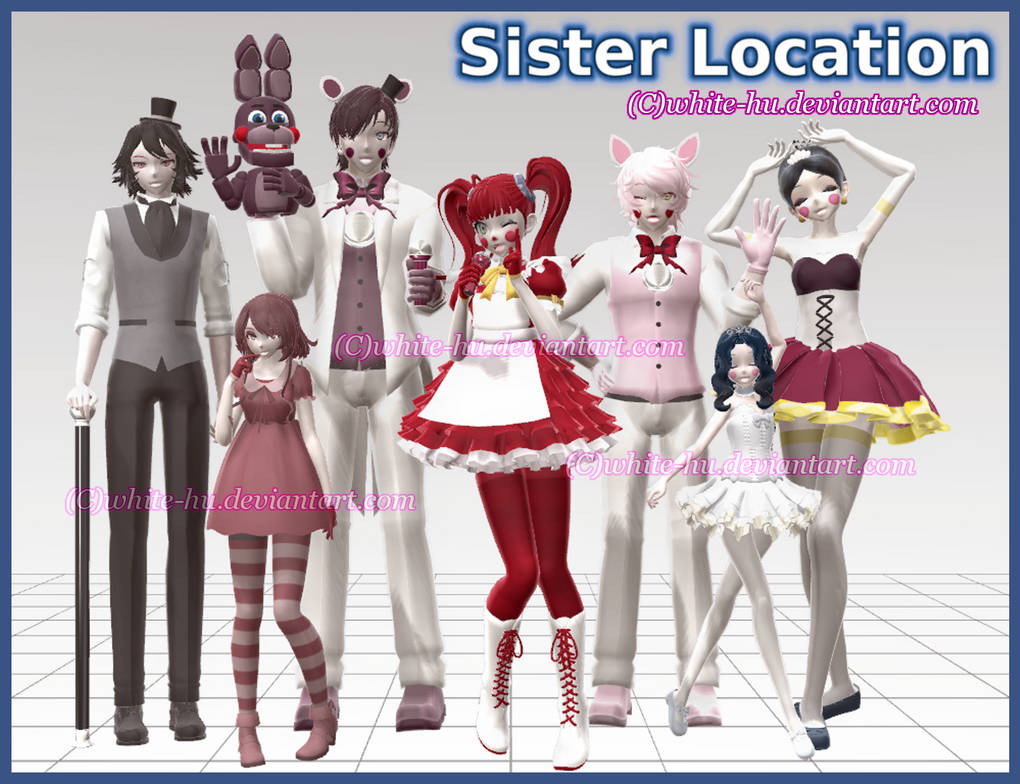 Sister Location Animatronic Heights (models by me) : r