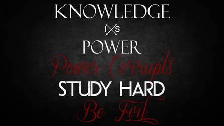 Study Hard Be Evil