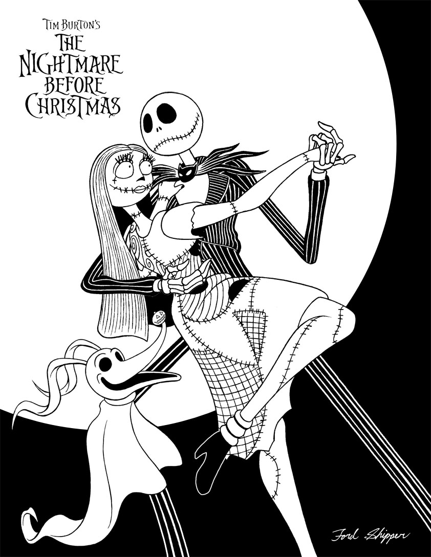 Jack Skellington, Sally, and Zero Commission