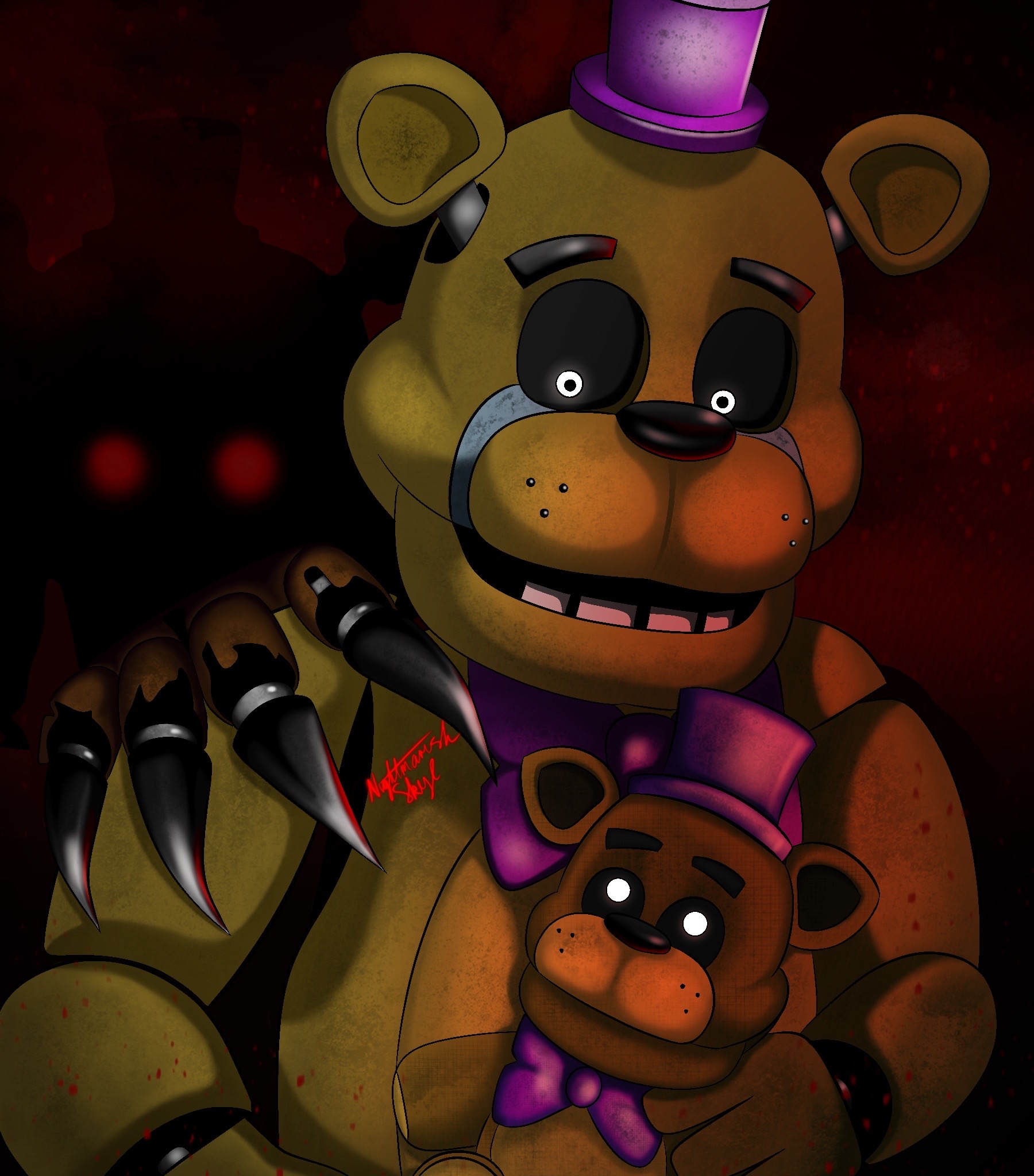 Nightmare Fredbear Fanart ~ Beware