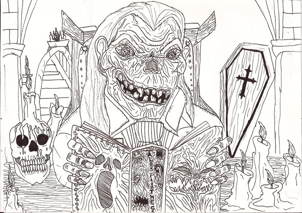 Crypt Keeper Line Art by B-Boogie-Bruh on DeviantArt