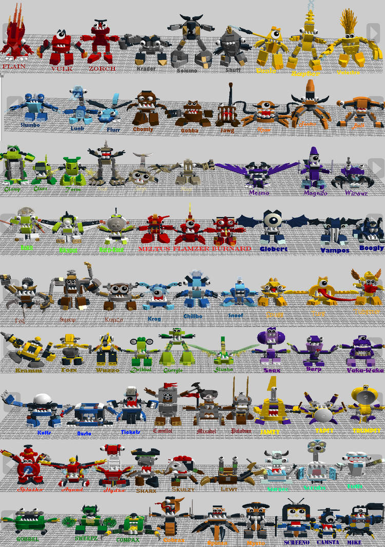 Mixels Mlg Mixels Series 1 trough 9 by Michalnowak123 on DeviantArt