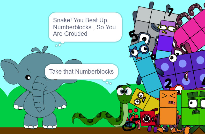 Snake beats up Numberblocks and gets grounded by Michalnowak123 on ...