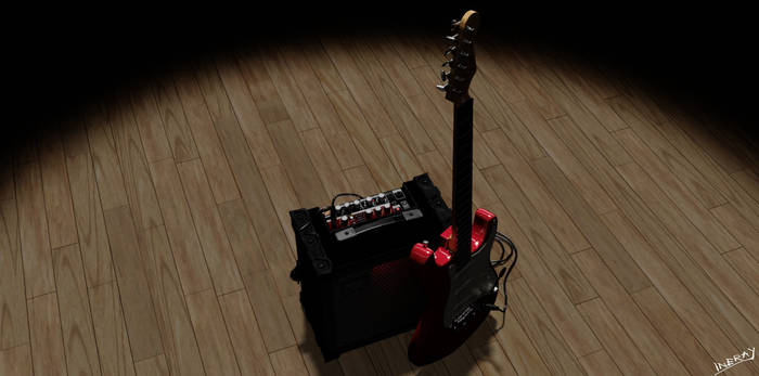 3D Guitar with Amplifier #4