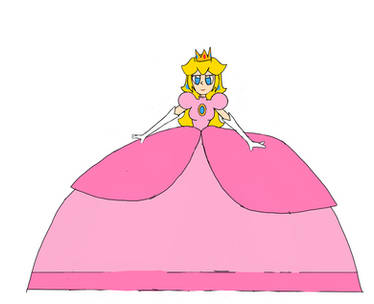 Princess peachs dress poofier