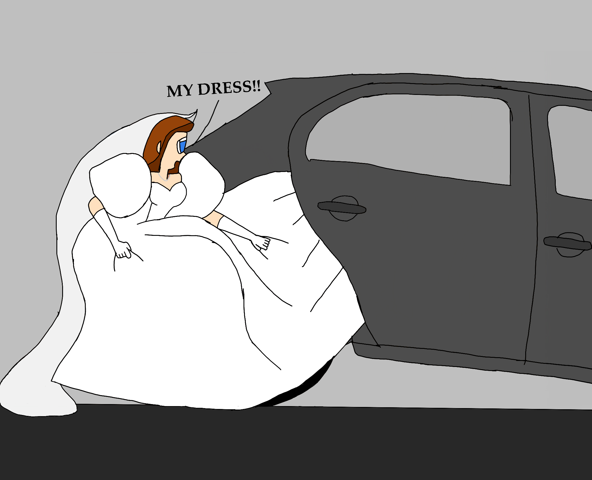 Brides Dress Stuck In Car Door By Puffybridalprincess On DeviantArt brides-dress-stuck-in-car-door-by-puffybridalprincess-on-deviantart