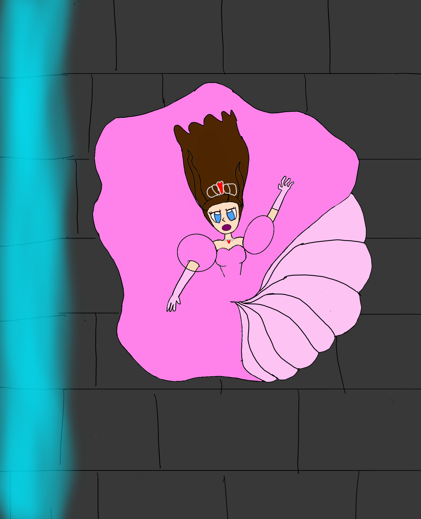 Lonely princess falling down a well by Puffybridalprincess on DeviantArt