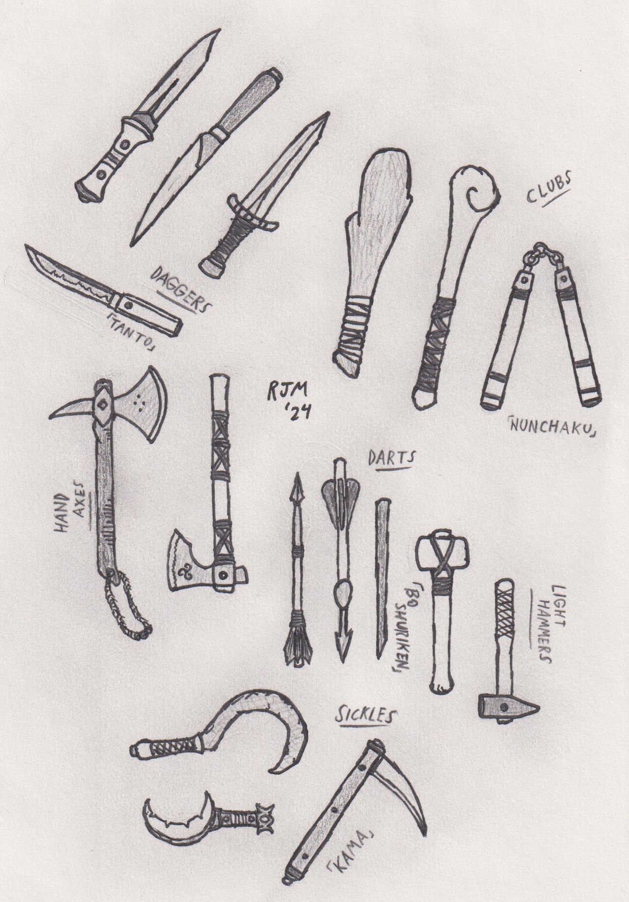 Armaments of DnD 5e: Small Weapons by RaziyaTheSeeker on DeviantArt