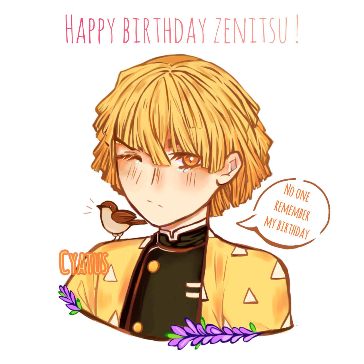 Happy Birthday Zenitsu ! by TebaMohammedA on DeviantArt