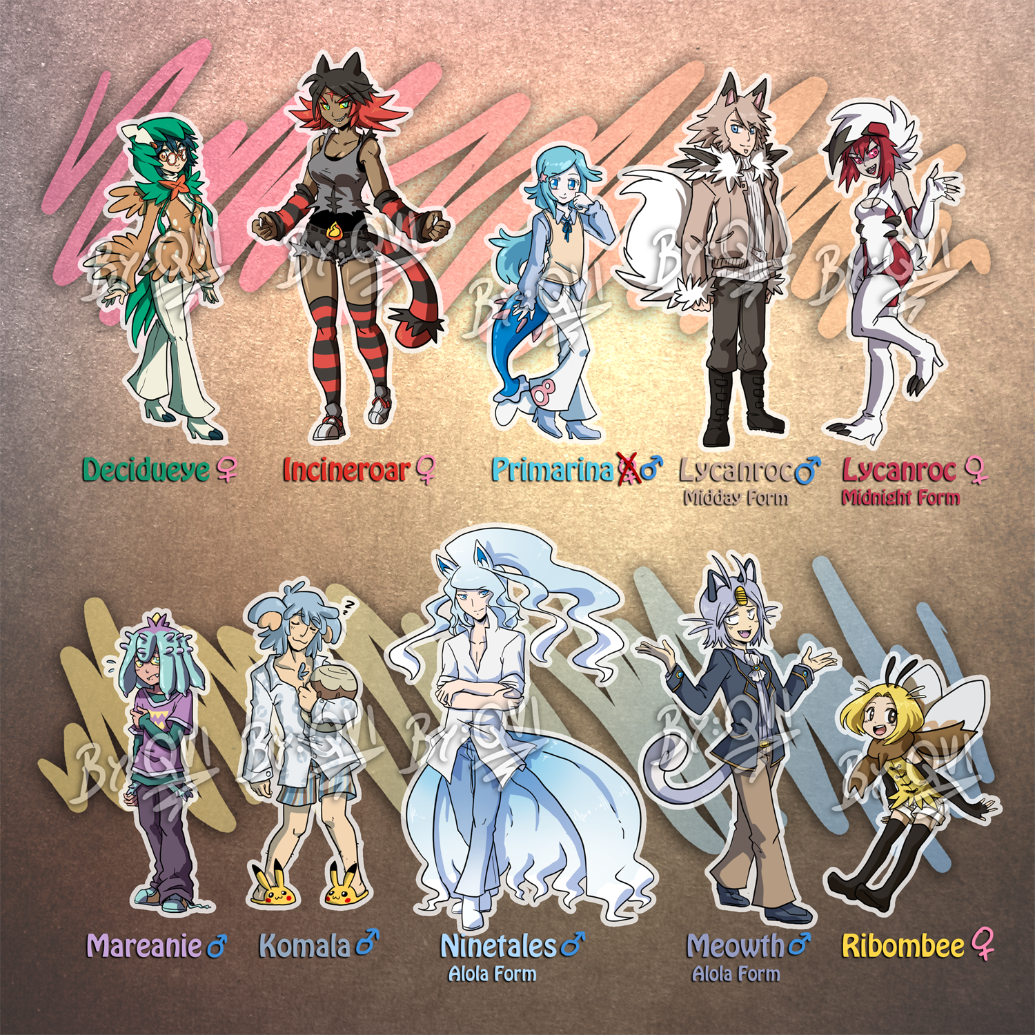 Pokemon Sun/Moon Gijinkas [2/10 OPEN]