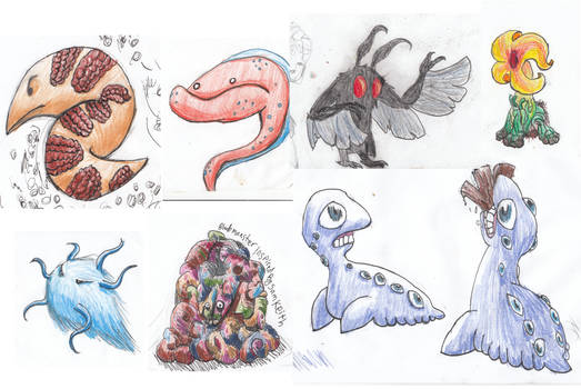 Random colored creatures