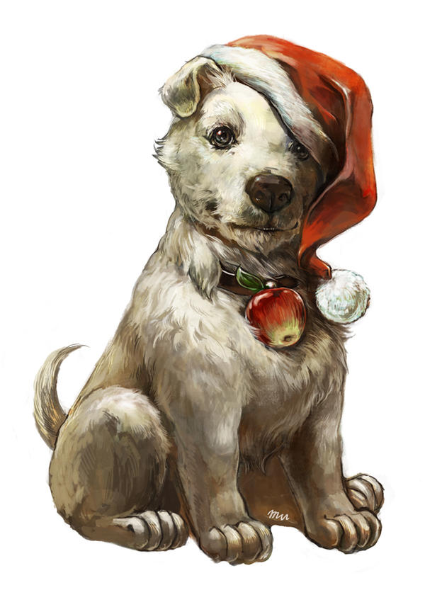 Christmas Dog by umedama