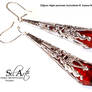 Red Warrior Art Earrings