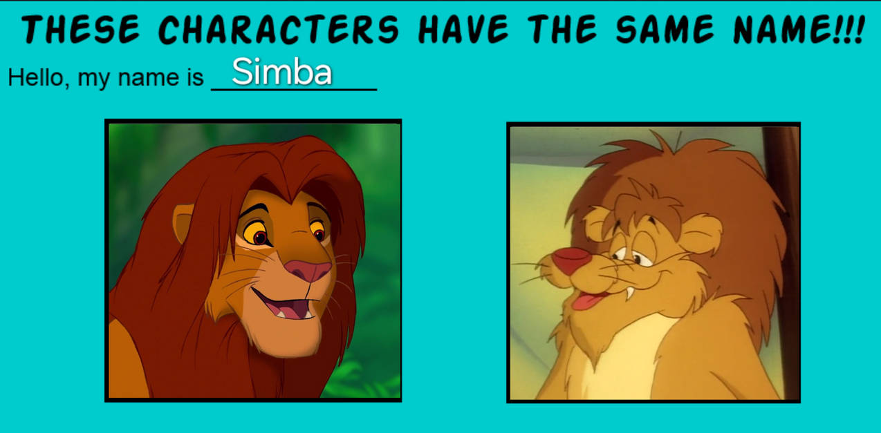 Same Name-Simba by Tecnavage2104 on DeviantArt