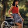 CATEY PHOBES rising from wheelchair,spastic legs