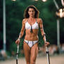 HOT KERRY NANCIGAN IN BIKINI, BAREFOOT W/ CRUTCHES