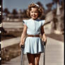 ADOLESCENT CRIPPLED SHIRLEY TEMPLE LEGS WALKER