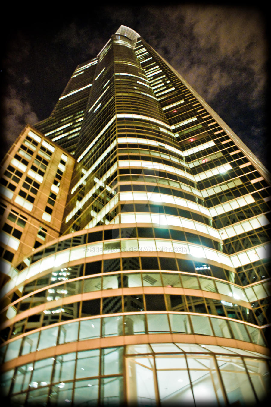 Minneapolis Building at Night-