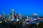 Seattle Skyline with Mount Rainier 2014