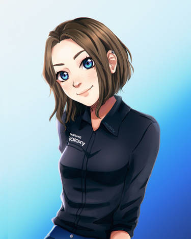 HD wallpaper: Sam (Samsung virtual assistant), fictional character,  brunette