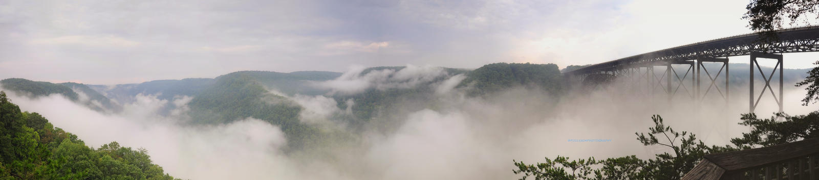 New river gorge bridge pano