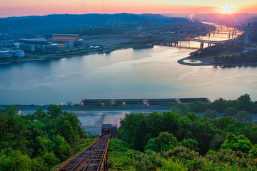 Looking down the incline