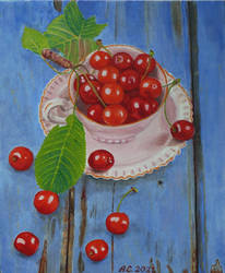 Cherries in a cup