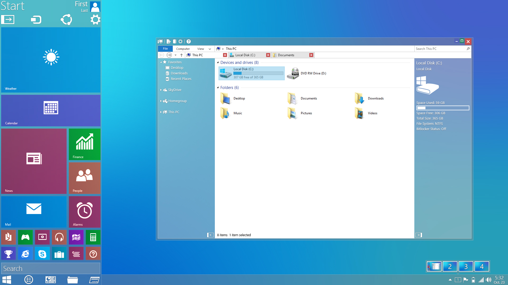 Windows 9 Concept Modern Aero