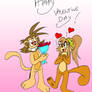 Icky Monkey valentine 2014