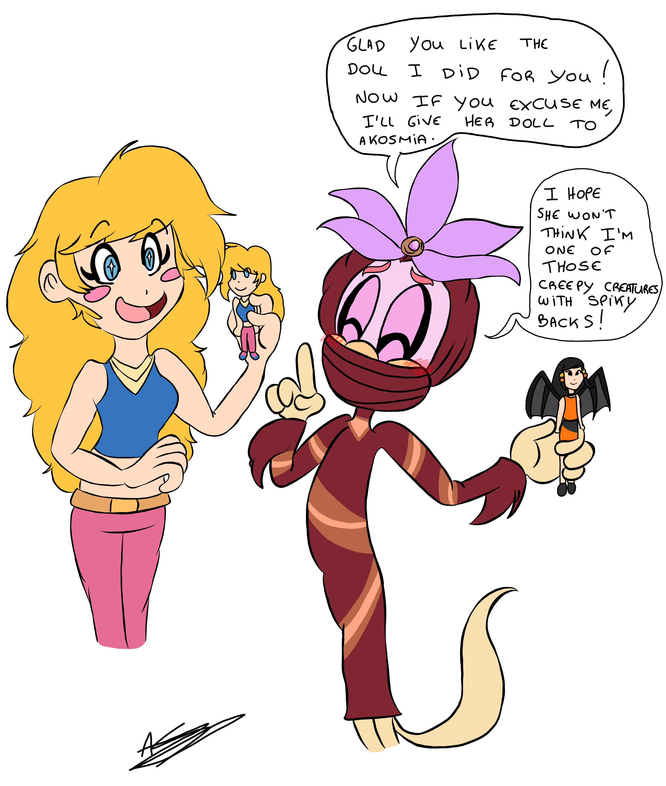 Gift: Racas' dolls for Hilda and Akosmia by Aso-Designer