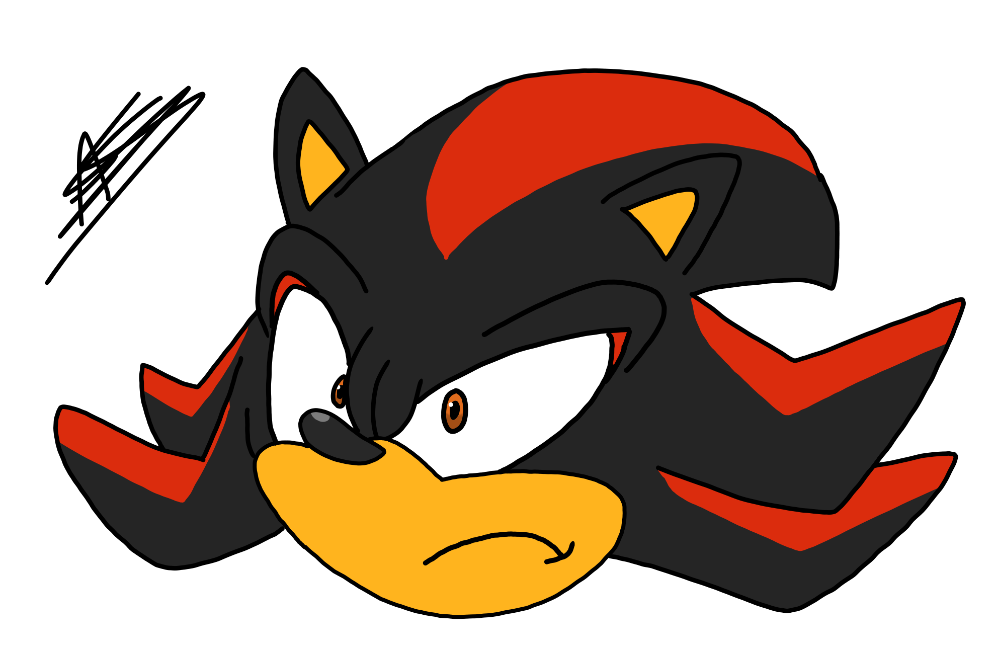 Shadow Head Sticker Shadow The Hedgehog Head Logo