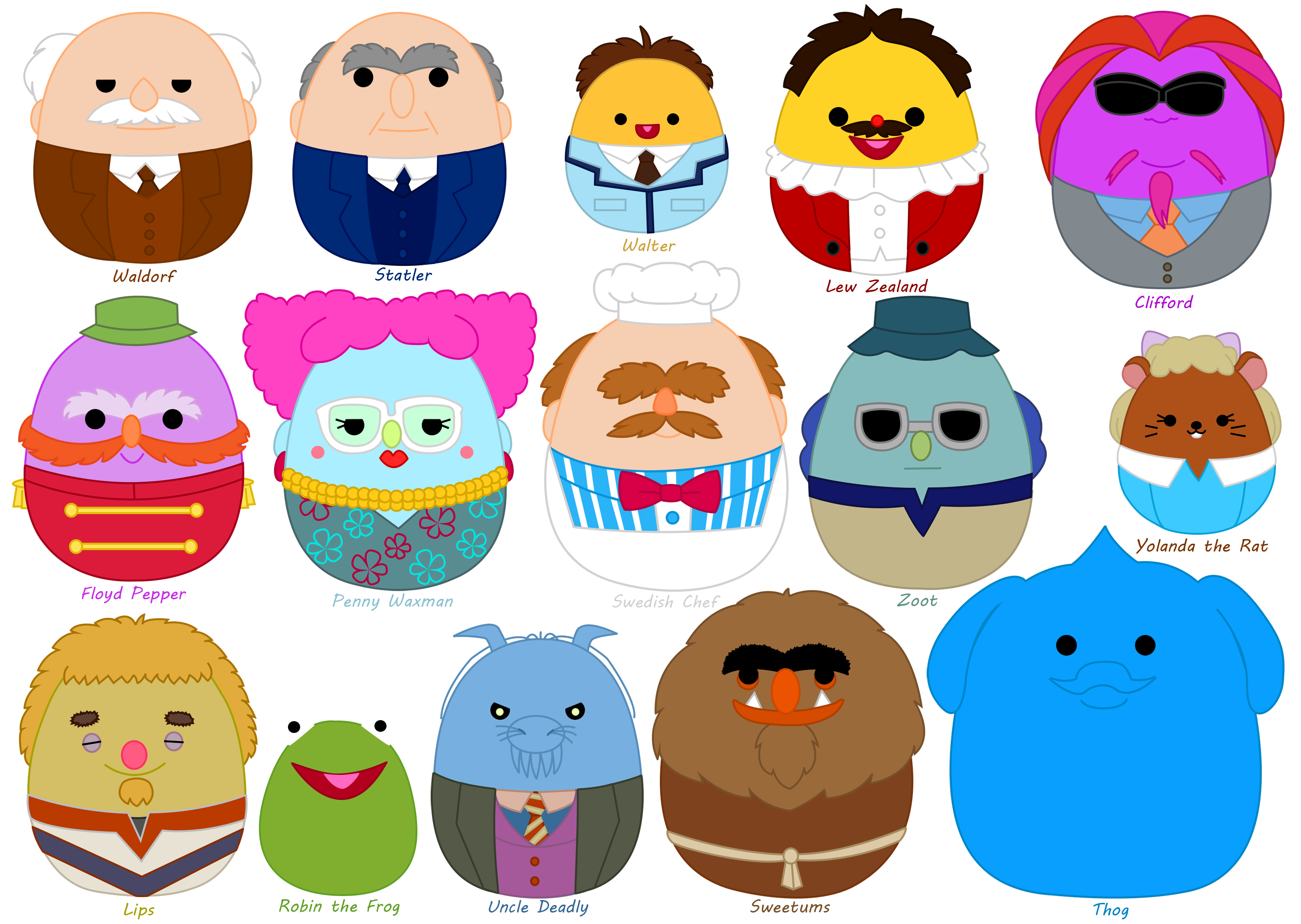 Muppet Vector The Muppets Squishmallow Style Vectors 2 by dannichangirl on DeviantArt