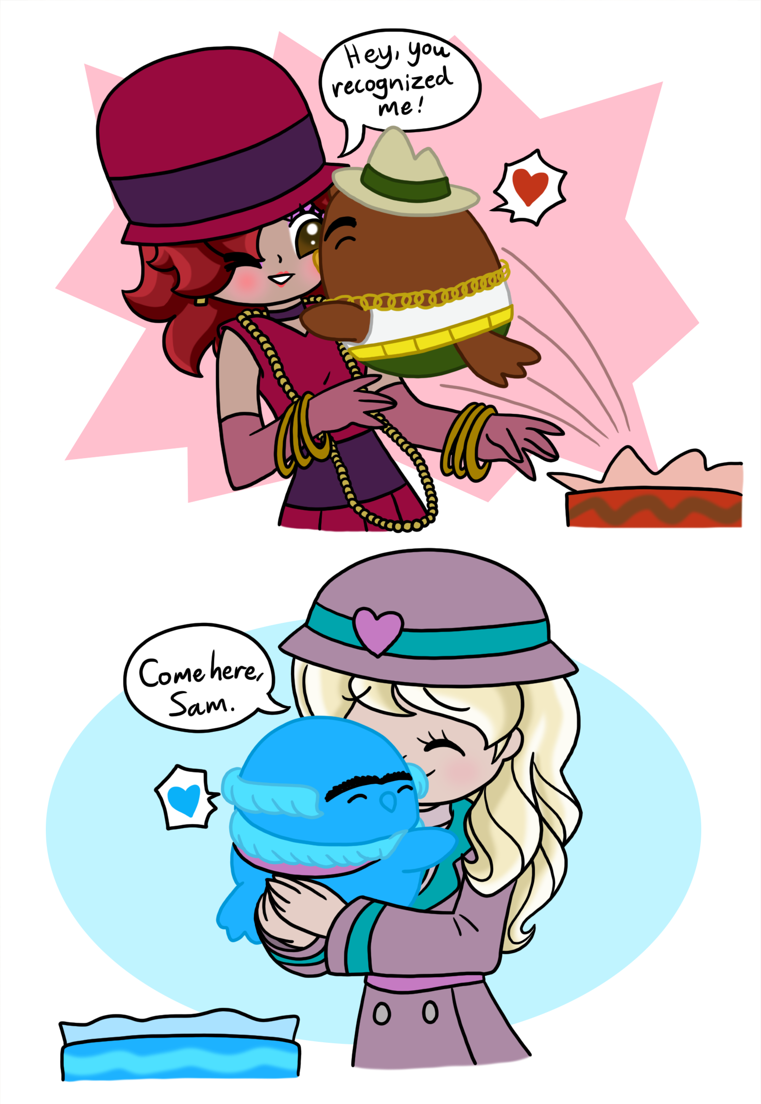 Poppy Playtime Commission - Jussy + PJ (Coloured) by HealerCharm on  DeviantArt