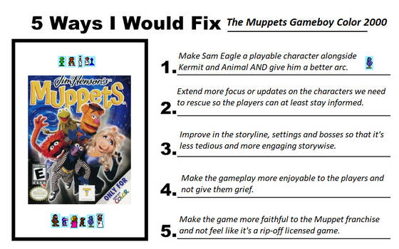 Danni's 5 Ways I Would Fix The Muppets GBC 2000