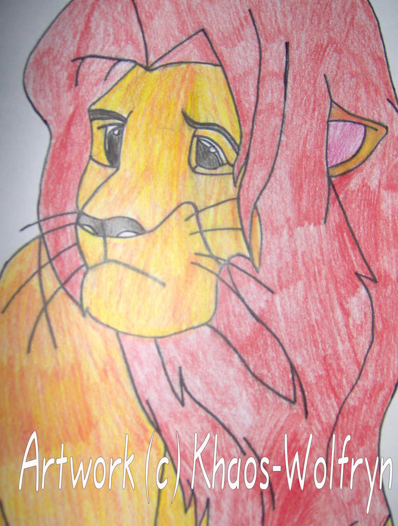 Sad Simba by Khaos-Wolfryn on DeviantArt