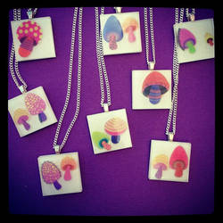 Mushroom Necklaces