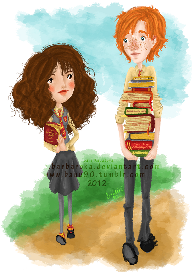 His lovely bookworm, Her beloved ginger by barbaroka