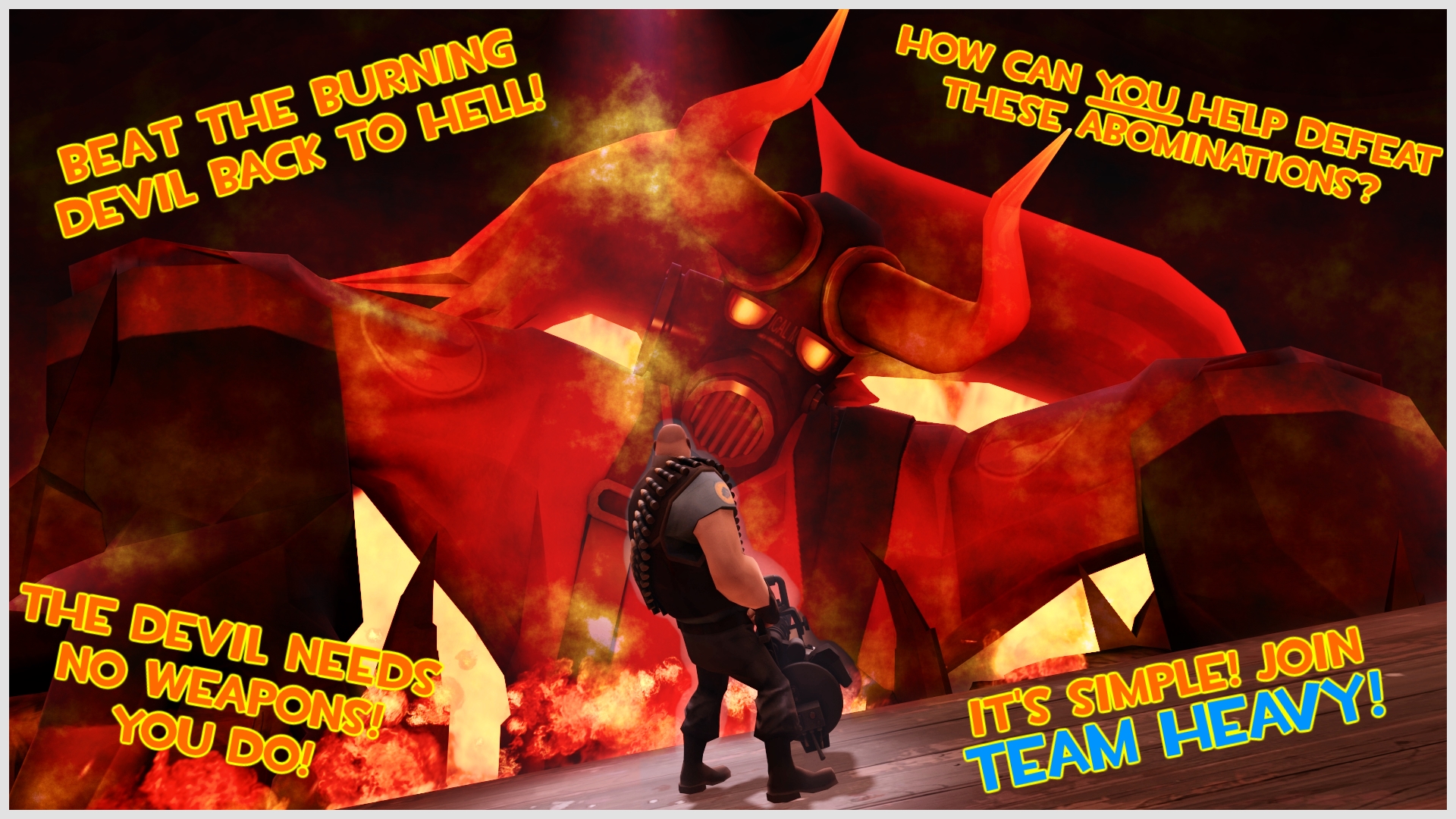 Team Heavy propaganda poster