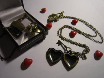 Brass Heart Lockets