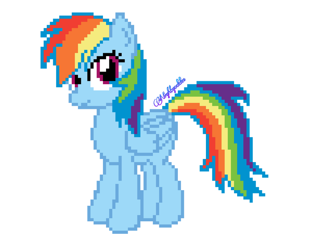 Rainbow Dash pixelart by Nightgoddes on DeviantArt