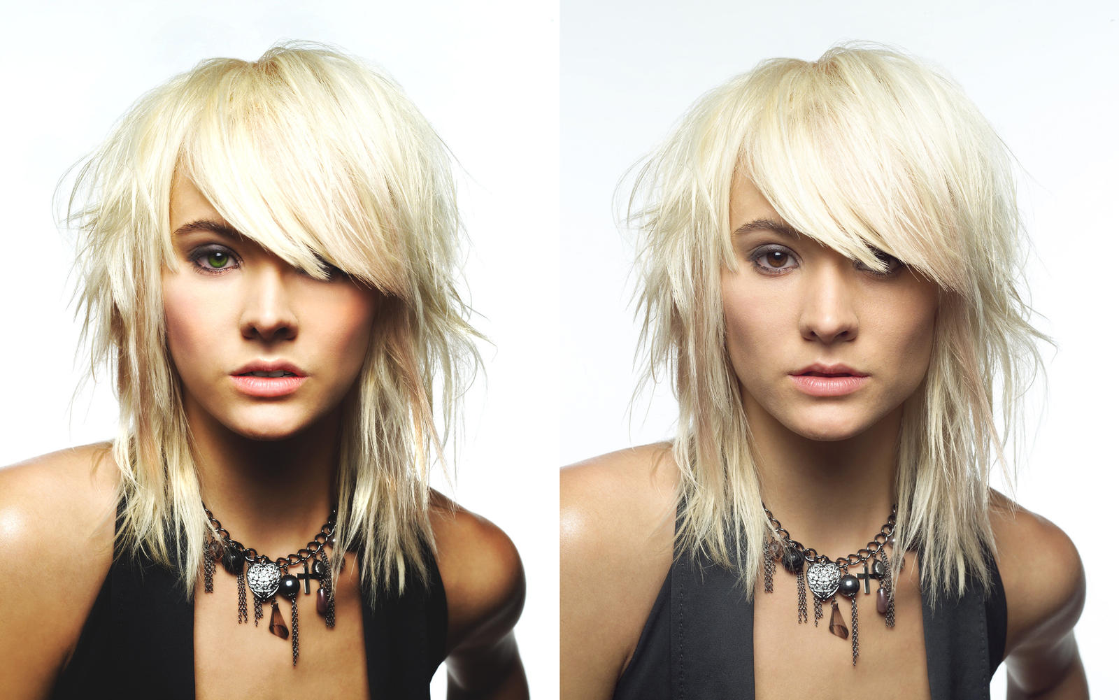 Girl with Tousled Hair Retouch