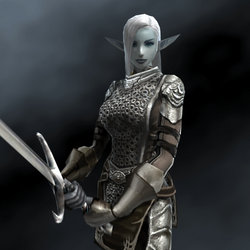 Dark Elf Swinging Sword
