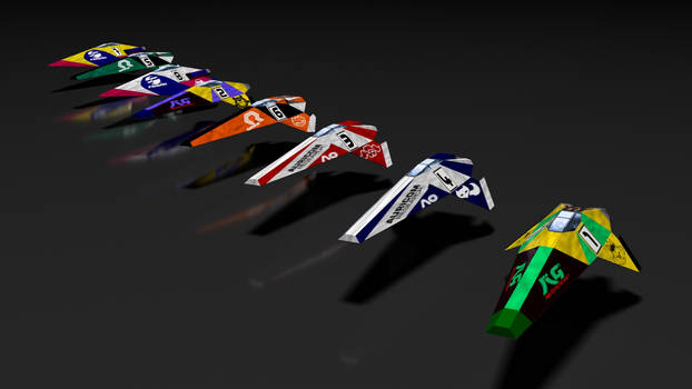 Wipeout Ship Lineup Render