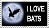 I love bats stamp
